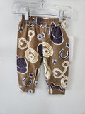 Brown Cowboy Patterned Pants