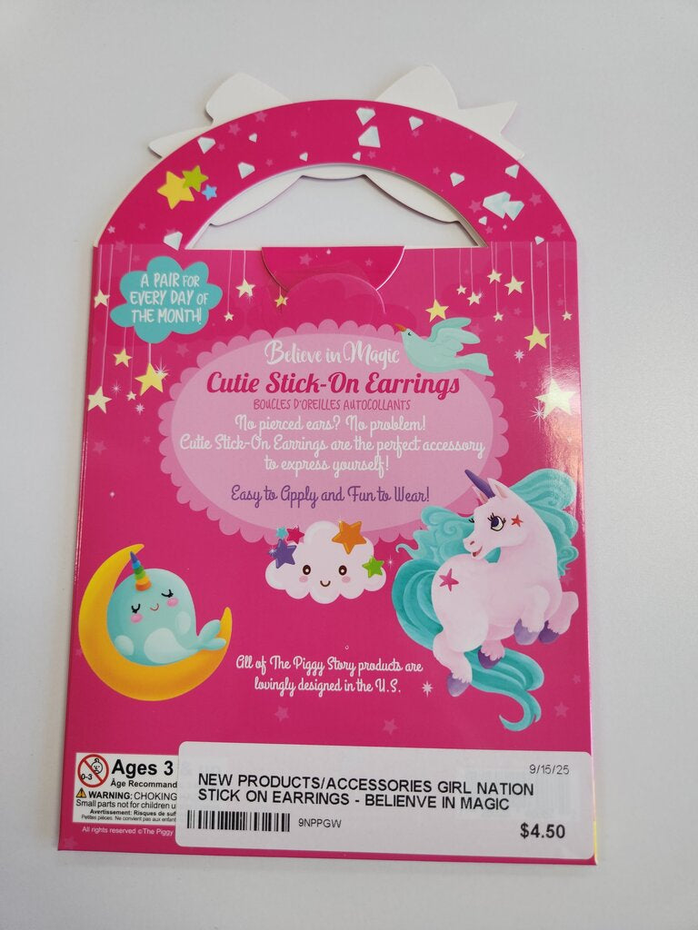 STICK ON EARRINGS - BELIEVE IN MAGIC