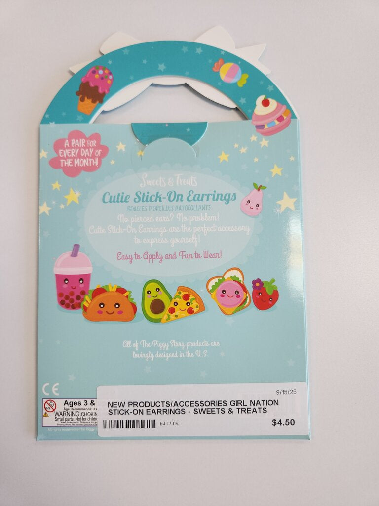 STICK-ON EARRINGS - SWEETS & TREATS