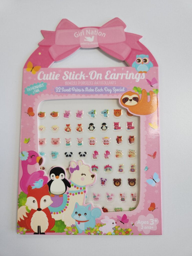 STICK-ON EARRINGS - ANIMAL FRIENDS