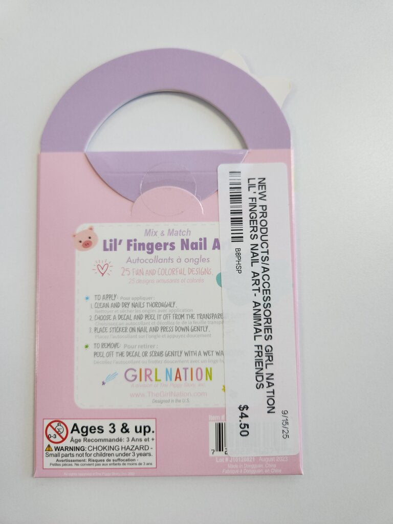 LIL' FINGERS NAIL ART- ANIMAL FRIENDS