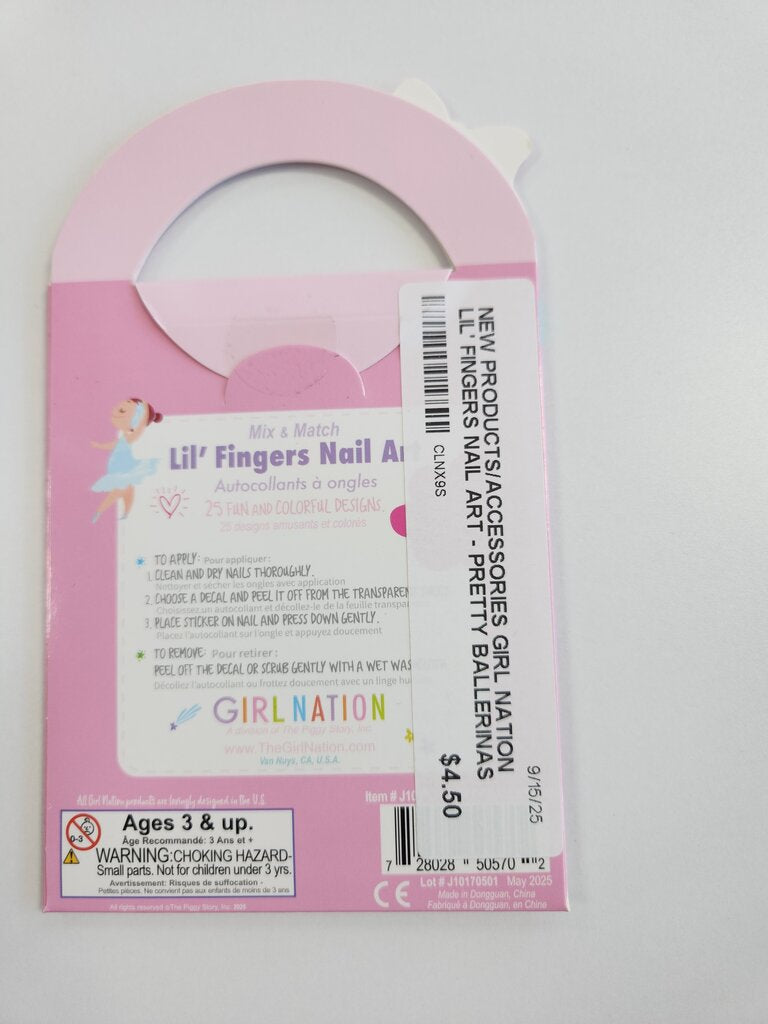 LIL' FINGERS NAIL ART - PRETTY BALLERINAS