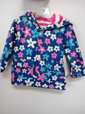 PURPLE, PINK, BLU, & WHT FLORAL RAIN COAT