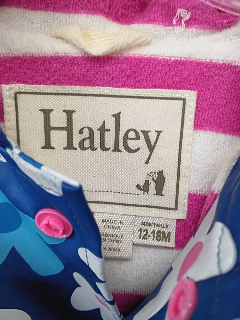 PURPLE, PINK, BLU, & WHT FLORAL RAIN COAT
