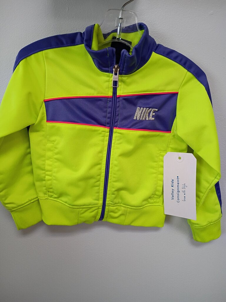 NIKE FLOURESCENT GREEN W/ PURPLE SPORT JACKET