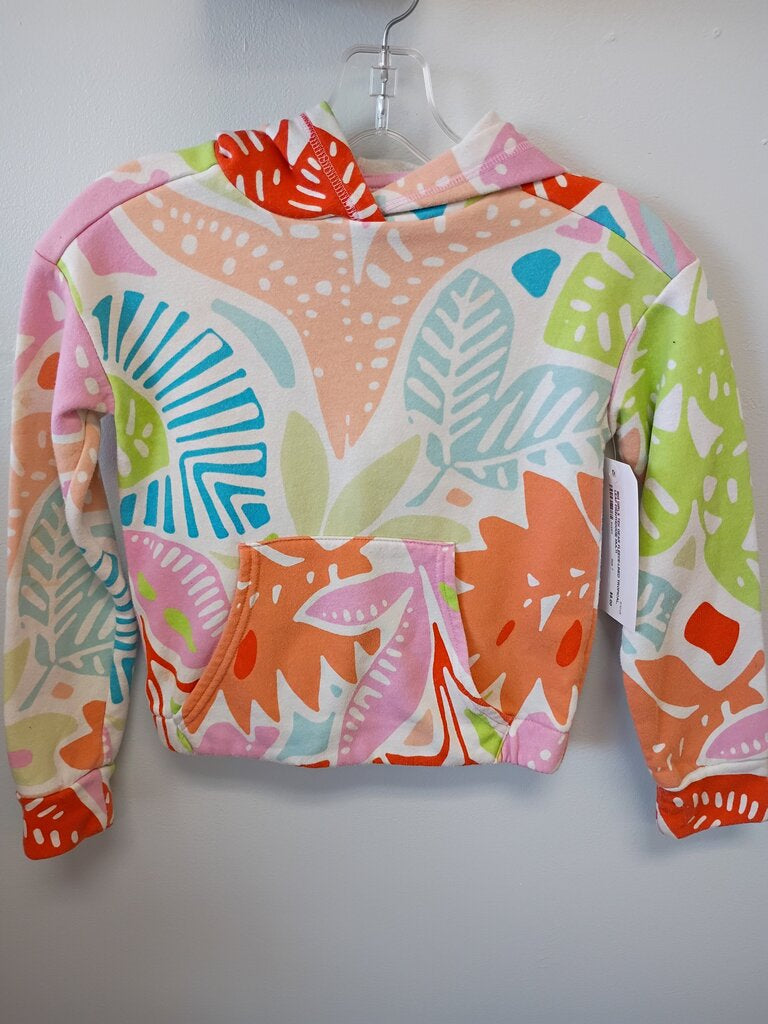 TEK GEAR FLEECE-LINED TROPICAL, LEAF PRINTHOODIE