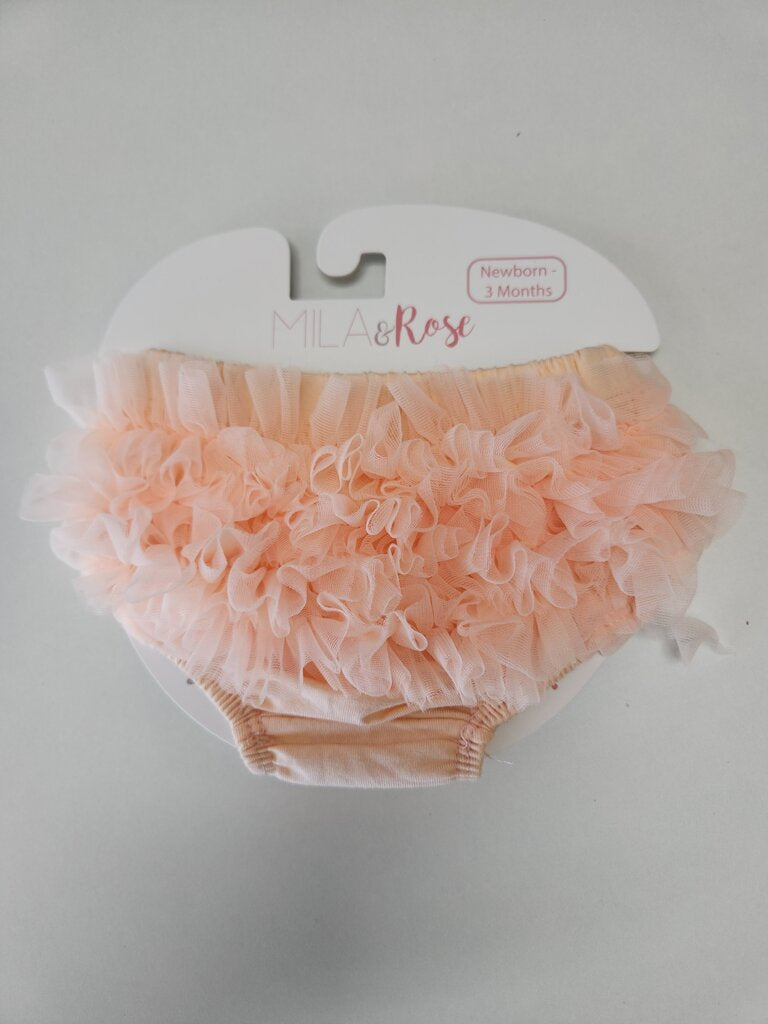 PEACH RUFFLE BUM BLOOMERS