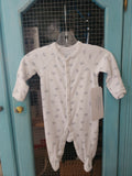 * Ralph Lauren White Baby Sleeper with Blue Bear Print, size 3mos.