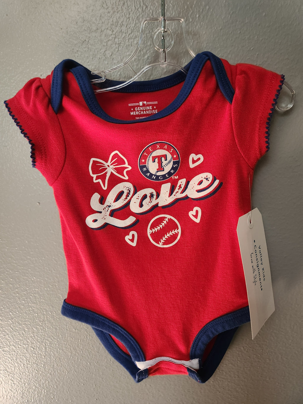 * Texas Ranger Onesie for Baby Girl, size 0-3mos