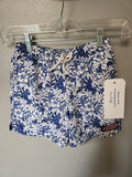 * Vineyard Vines Blue & White Tropical Print Swim Trunks, size 5