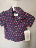 * CLASS/CLUB Lobster Print Button-up Shirt, size 2T