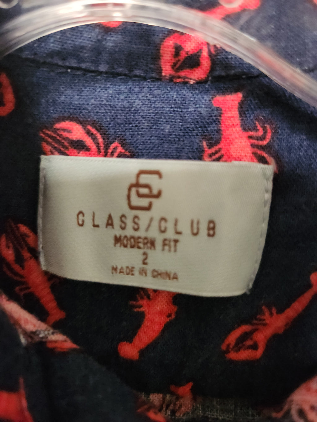 * CLASS/CLUB Lobster Print Button-up Shirt, size 2T