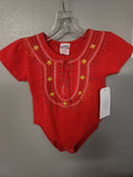 * LITTLE MISS LANA LACE-UP ONESIE SHIRT, SIZE 10/12