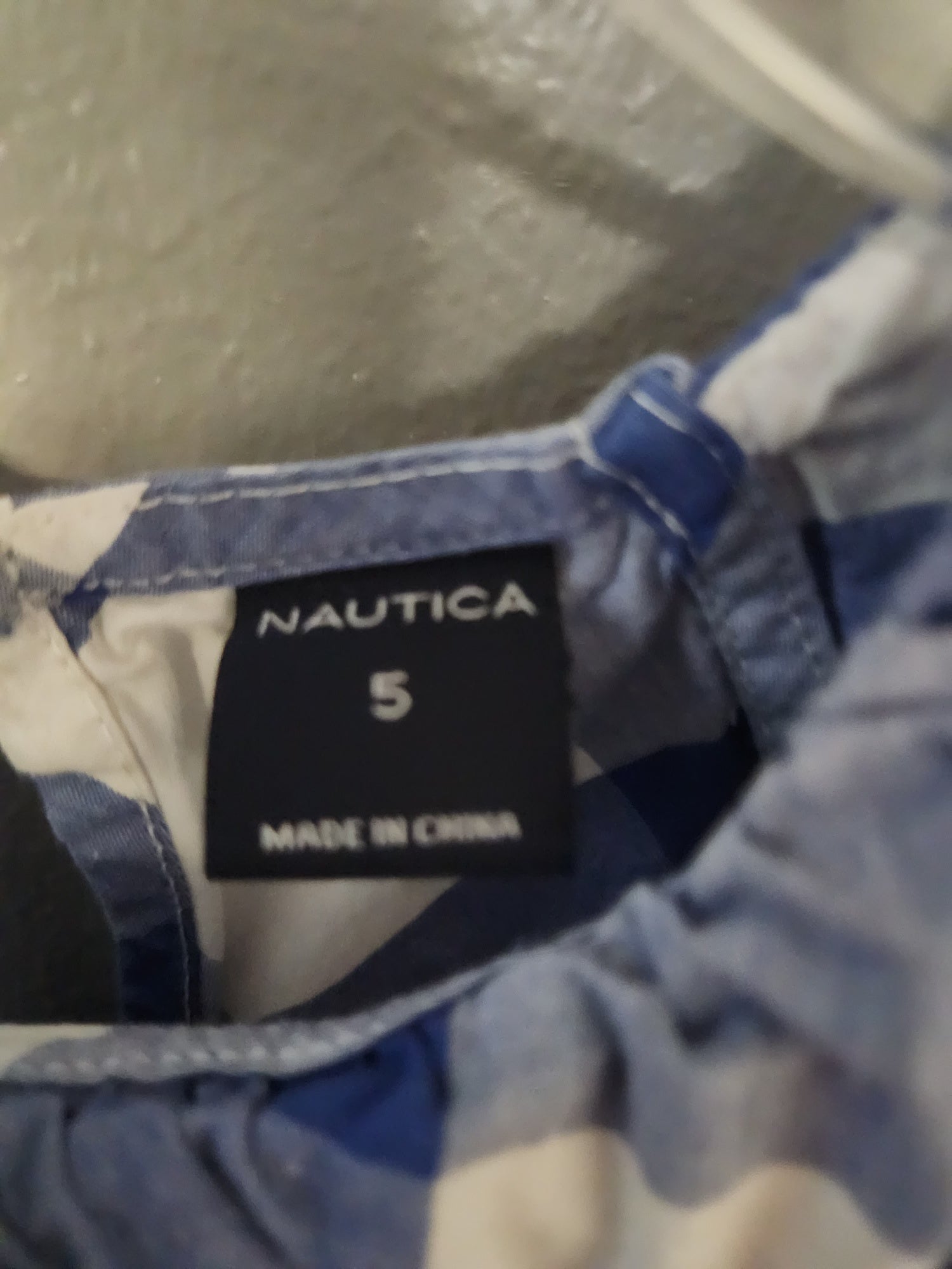 * Nautica Blue/White Gingham Dress, size 5