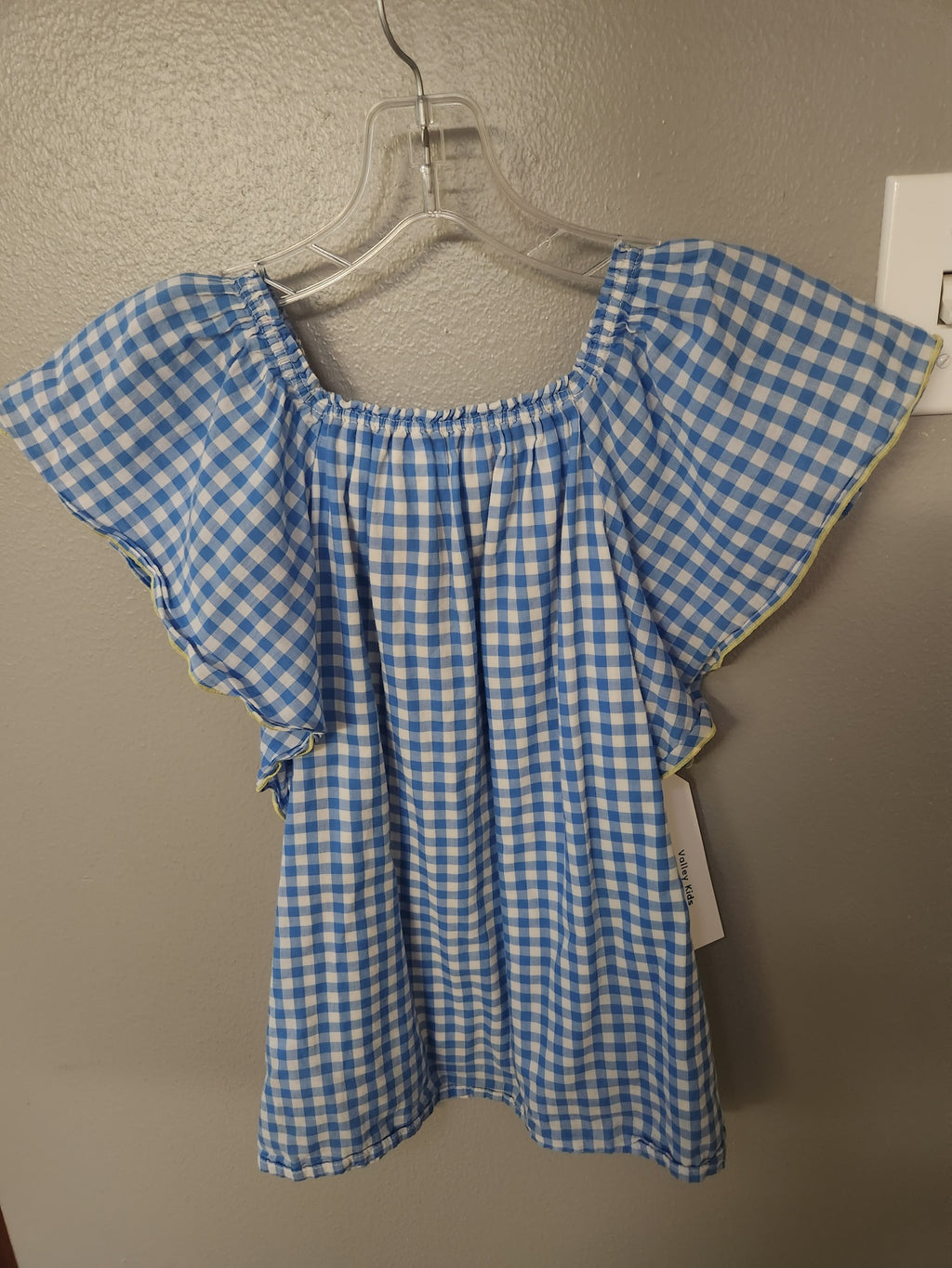 * Lands' End Blue & white Gingham Shirt, size 10
