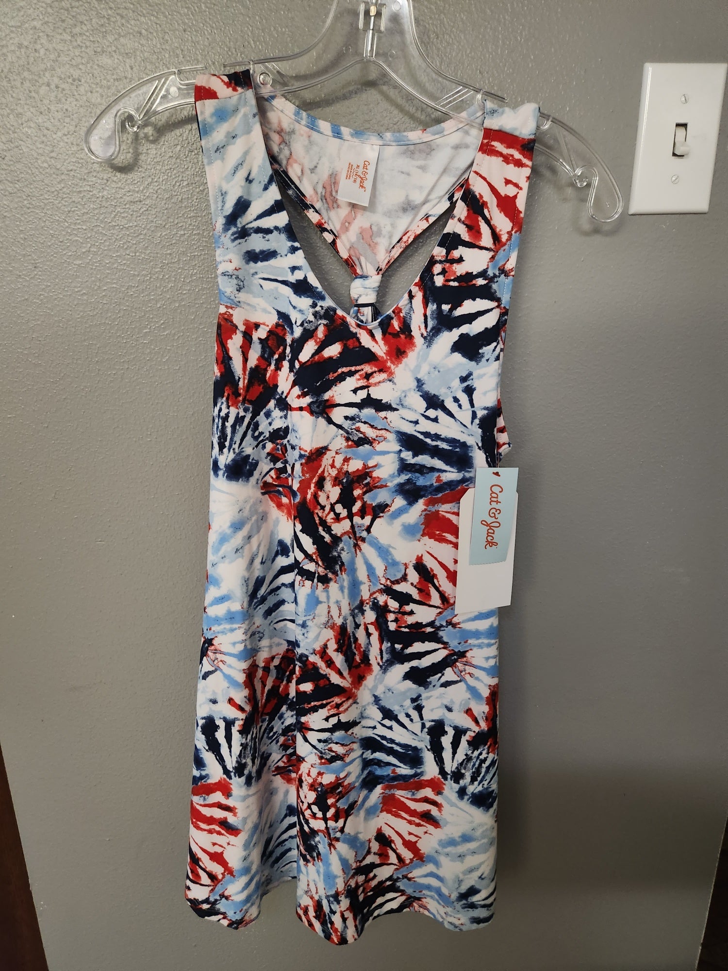 * PATRIOTIC CAT & JACK SUMMER TANK DRESS, SIZE 14/16