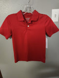 * CAT & JACK BOYS' RED S/S POLO, SIZE 7/8