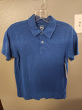 * WONDER NATION BOYS' BLUE POLO, SIZE 10/12