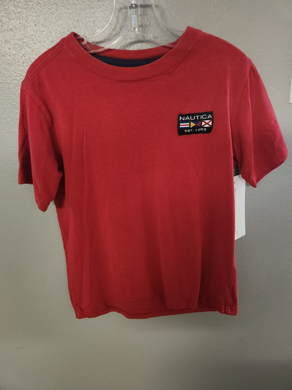 * BOYS NAUTICA RED S/S TSHIRT, SIZE 8