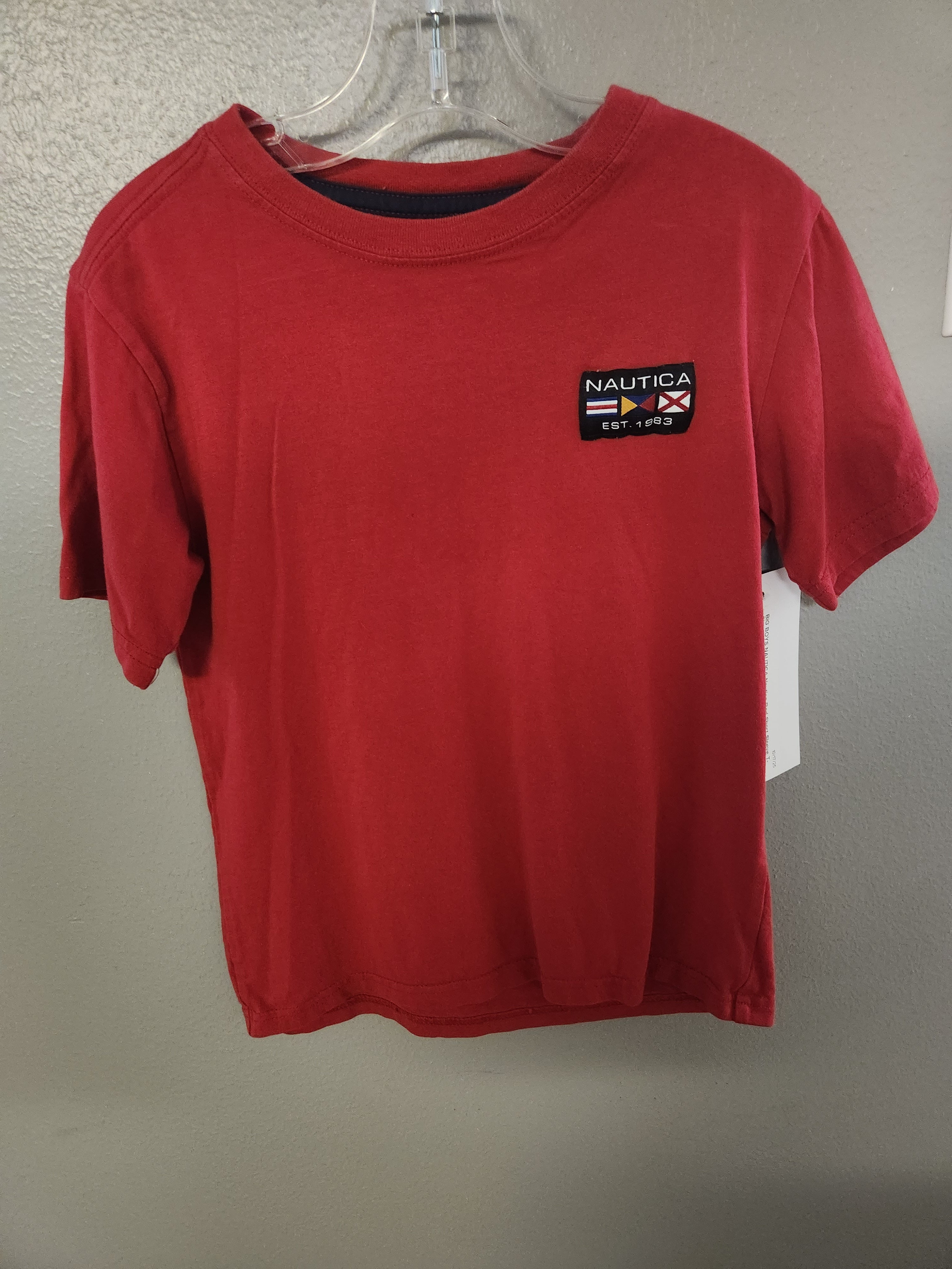 * BOYS NAUTICA RED S/S TSHIRT, SIZE 8