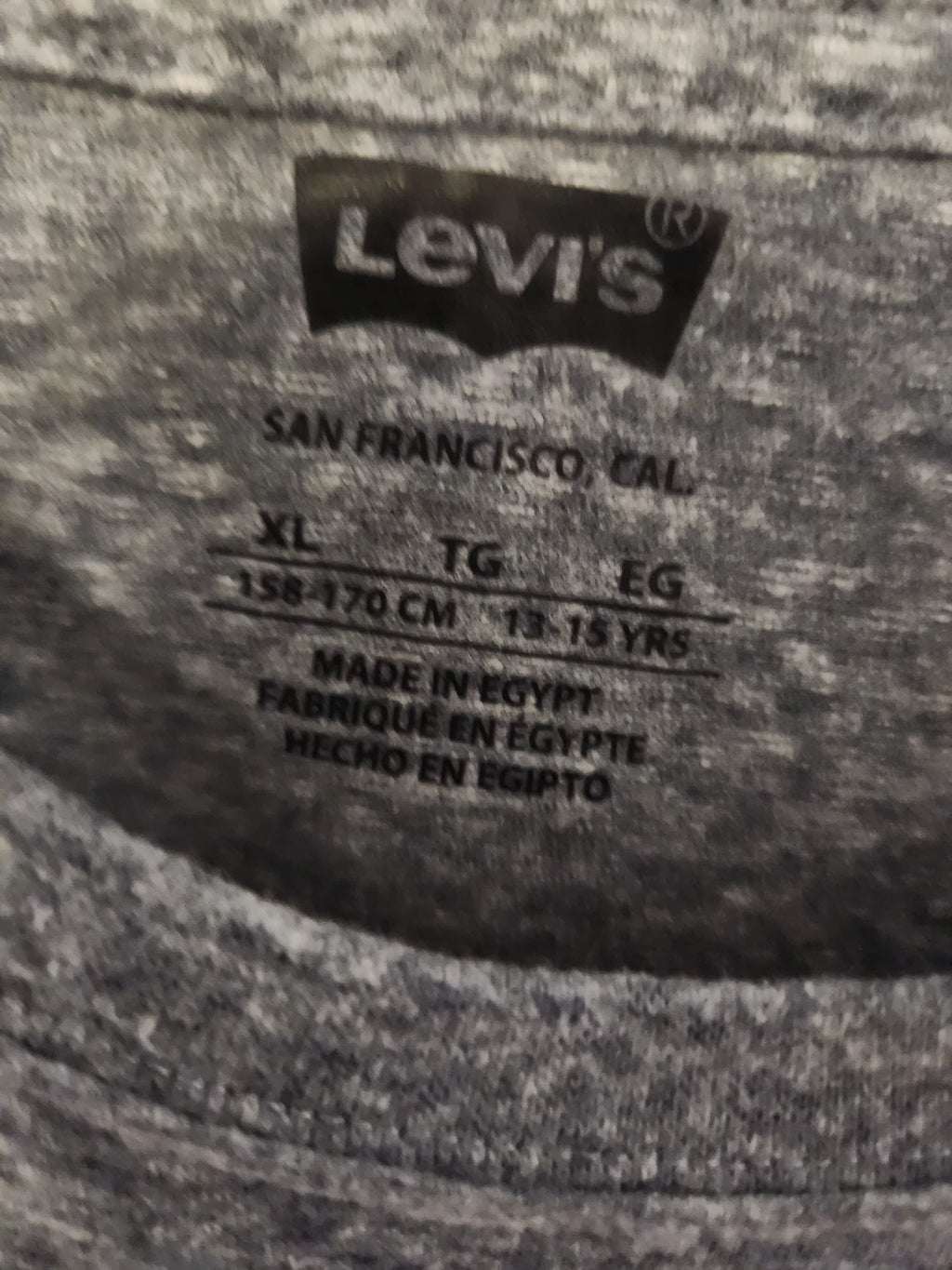 * L/S LEVI TEE WITH RED, WHITE, BLUE GRAPHIC, SIZE 14