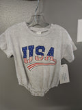 * JAYQUILN USA GRAPHIC ONESIE, SIZE 4T