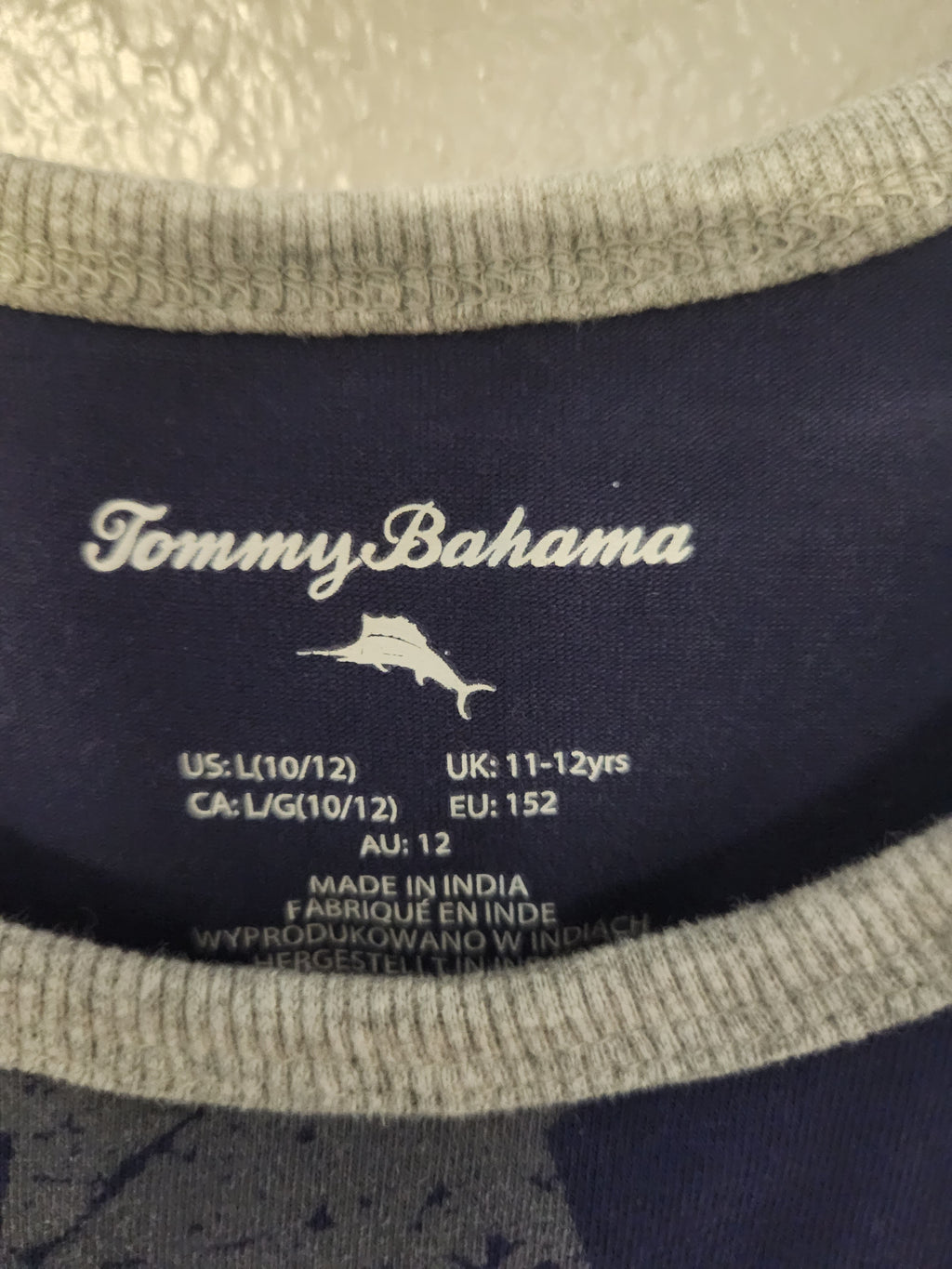 * TOMMY BAHAMA NAVY TANK WITH STAR PATTERN, SIZE 10/12