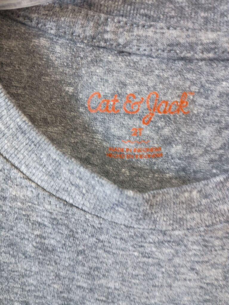 Cat & Jack Gray Short Sleeve T-Shirt