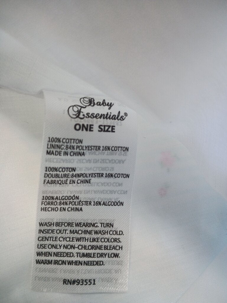 Baby Essentials Blue Striped Hat with Flowers