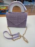 Purple Handbag with Chain Strap
