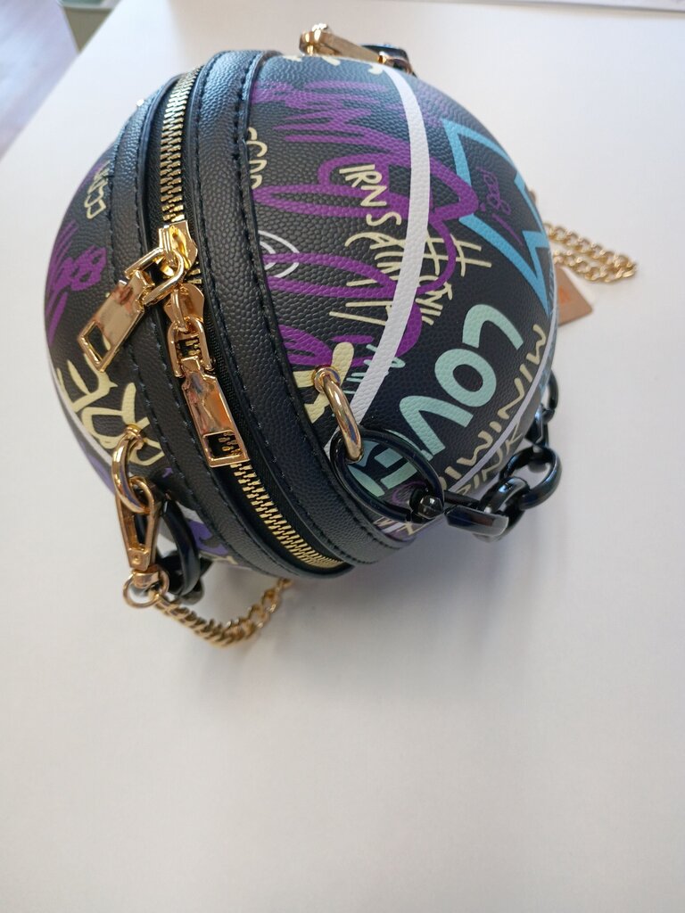 Graffiti Print Mini Basketball Purse