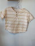 Carson Collection Striped Short Sleeve Top