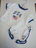 USA Graphic T-Shirt and Shorts Set