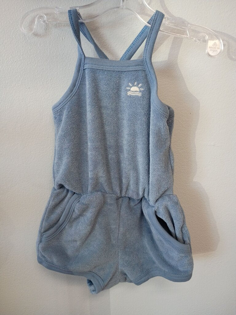 Little Co. Toddler Blue Romper
