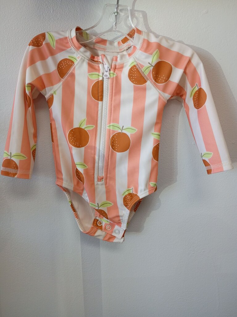 Little Co. Baby Swimsuit with Orange Print