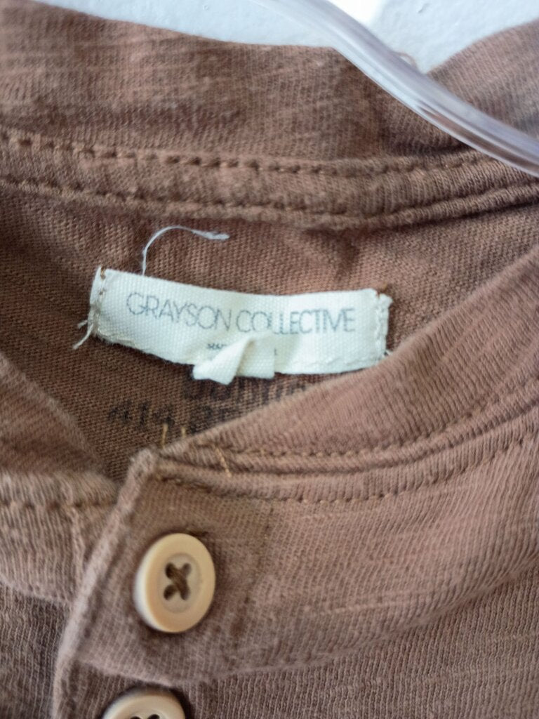 Grayson Collective Brown Long Sleeve Shirt