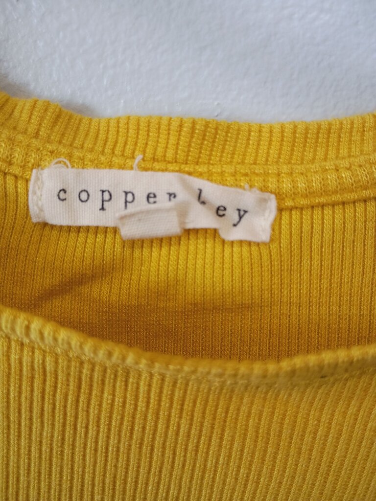 Copperley Yellow Ribbed Top