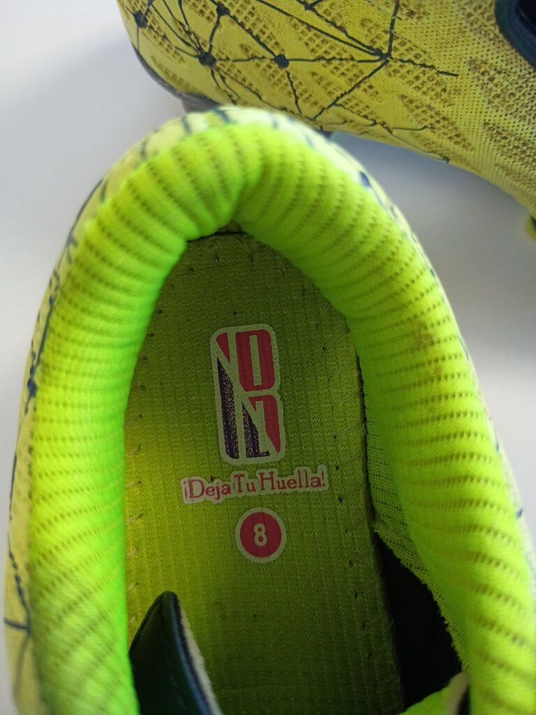 Youth Soccer Cleats Yellow and Navy Blue Size 8