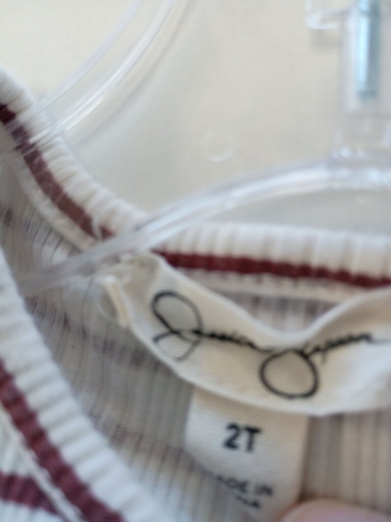 Girls' Striped Short Sleeve Top