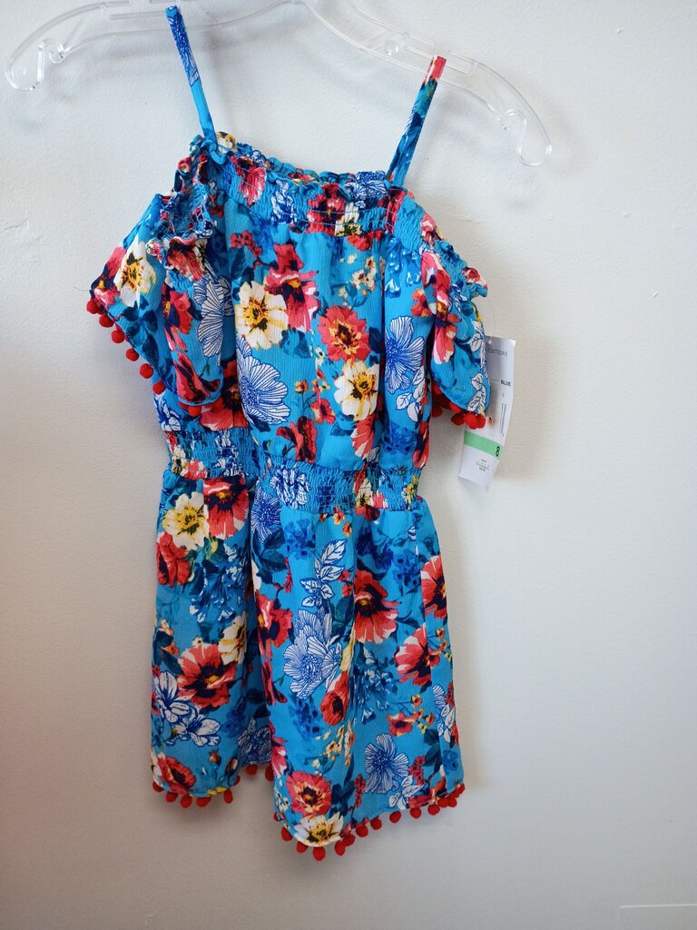 Rare Editions Blue Floral Dress