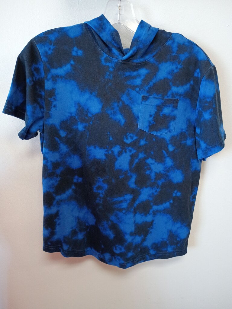 Wonder Nation Boys' Blue Tie-Dye Hoodie T-Shirt - Husky