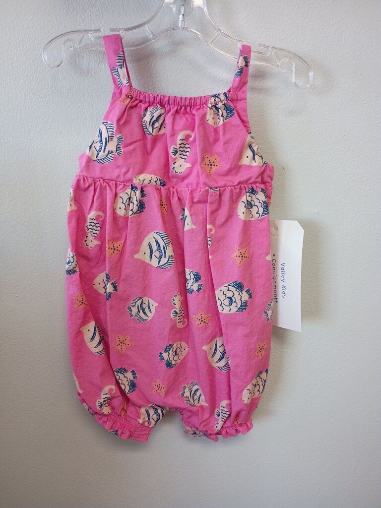 Carter's Pink Fish Print Romper