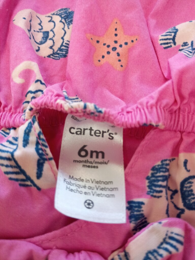 Carter's Pink Fish Print Romper