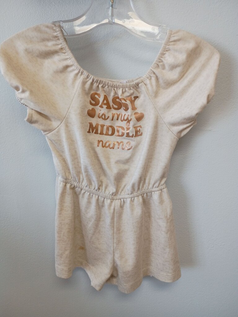 Young Hearts Sassy Is My Middle Name Romper