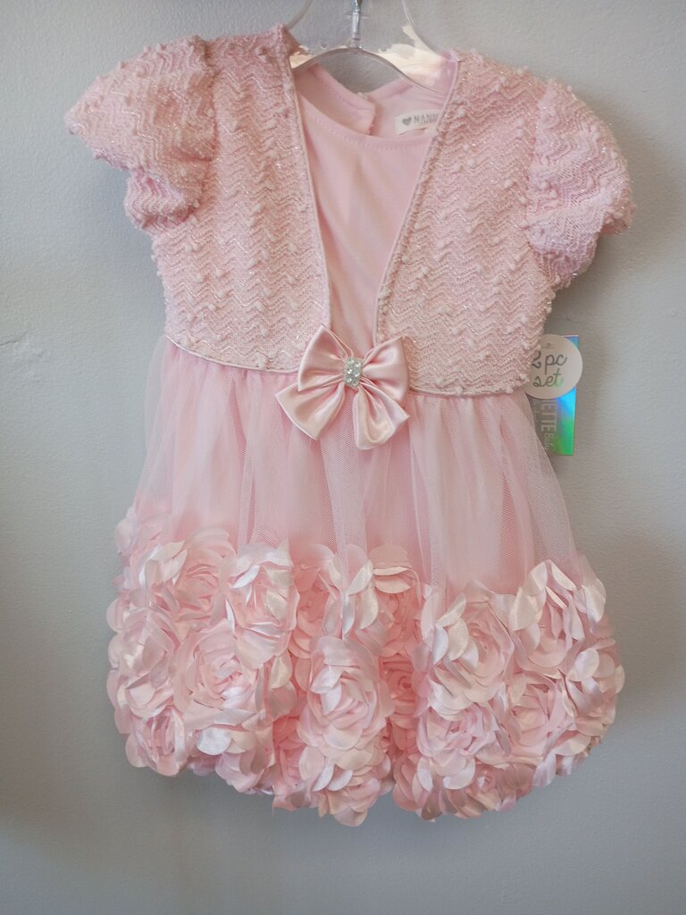 Nannette Pink Flower Dress Set