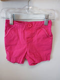 Citrus Pink Shorts for Little Girls