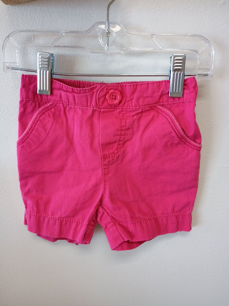 Citrus Pink Shorts for Little Girls