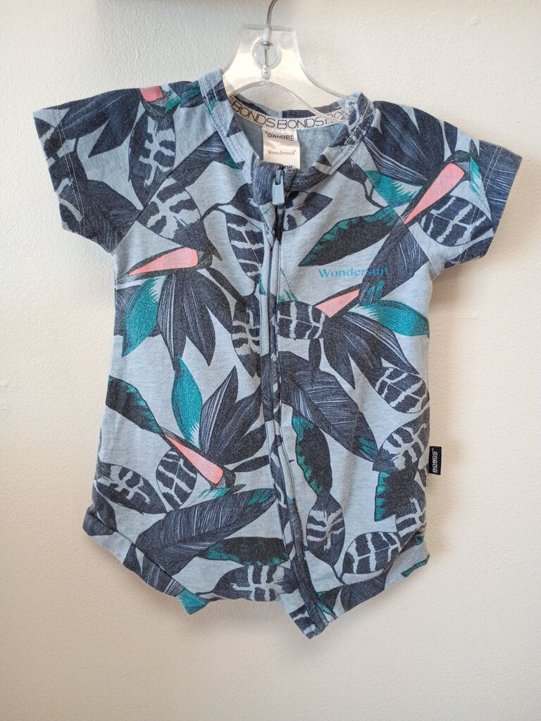 Wondersuit Baby Romper with Leaf Print