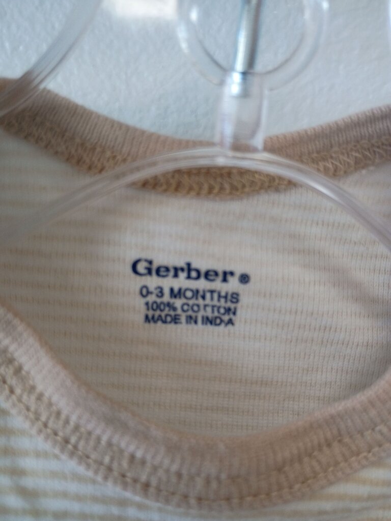 Gerber 0-3 Months Striped Onesie