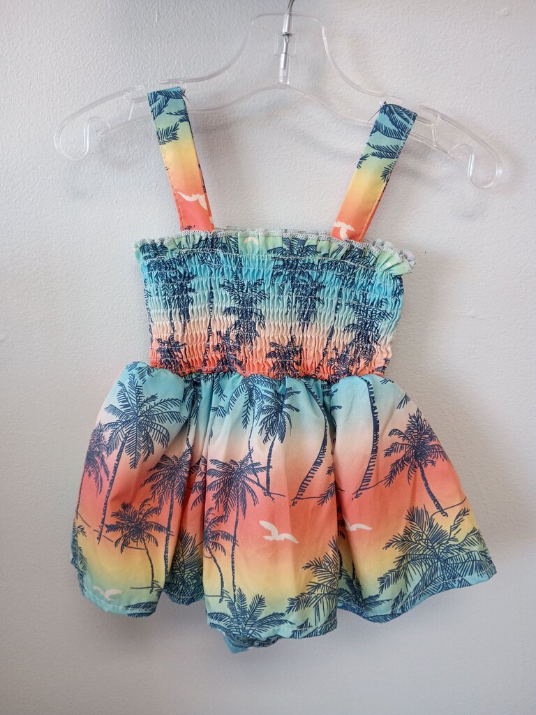 Tropical Print Infant Swim Dress